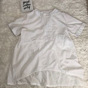 Boho high low white top 3x